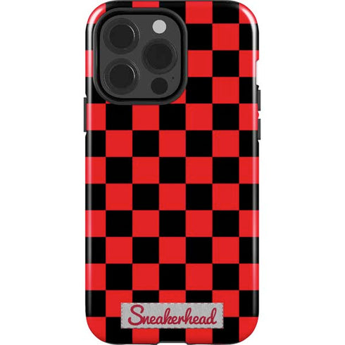 Sneakerhead Red Checkered iPhone 15 Pro Impact Case